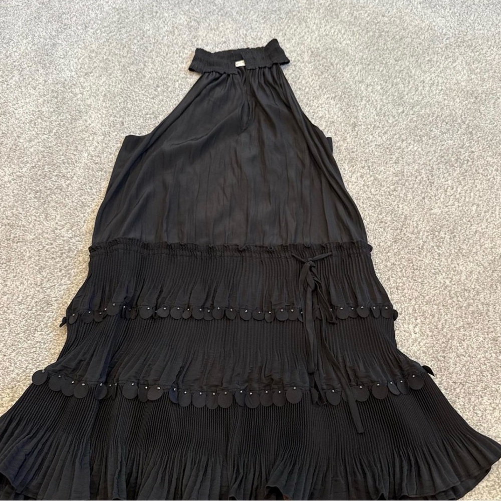 Ramy Brook Black Pleated Dress